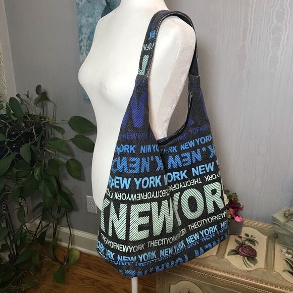 Robin Ruth New York Large Canvas Bag Tote Zip Closure - Picture 1 of 16